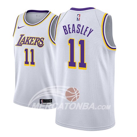 Maglia NBA Los Angeles Lakers Michael Beasley Association 2018-19 Bianco